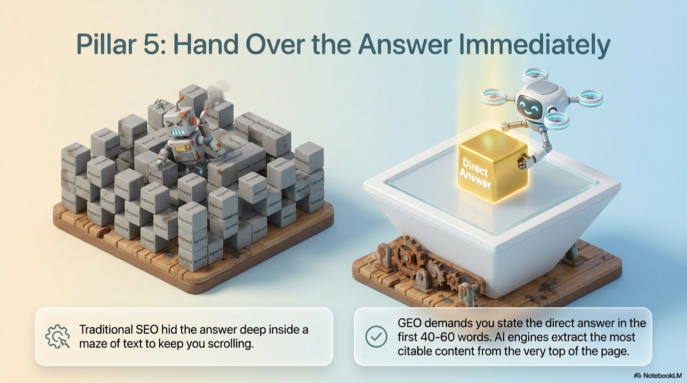 Pillar 5: Hand over the answer immediately