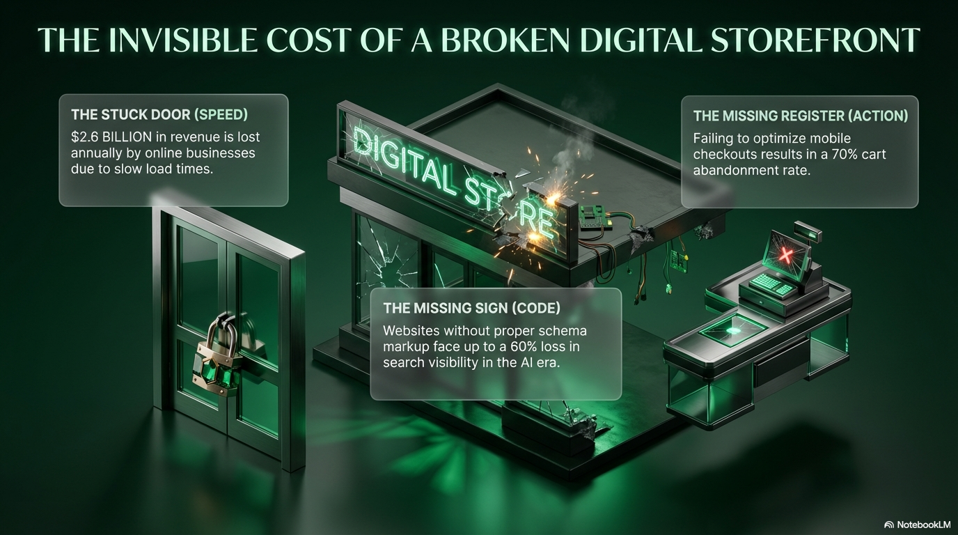 The invisible cost of a broken digital storefront — speed, code, action