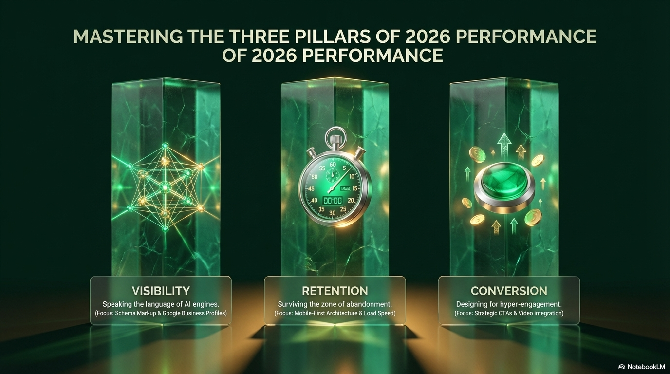 Three pillars: Visibility, Retention, Conversion