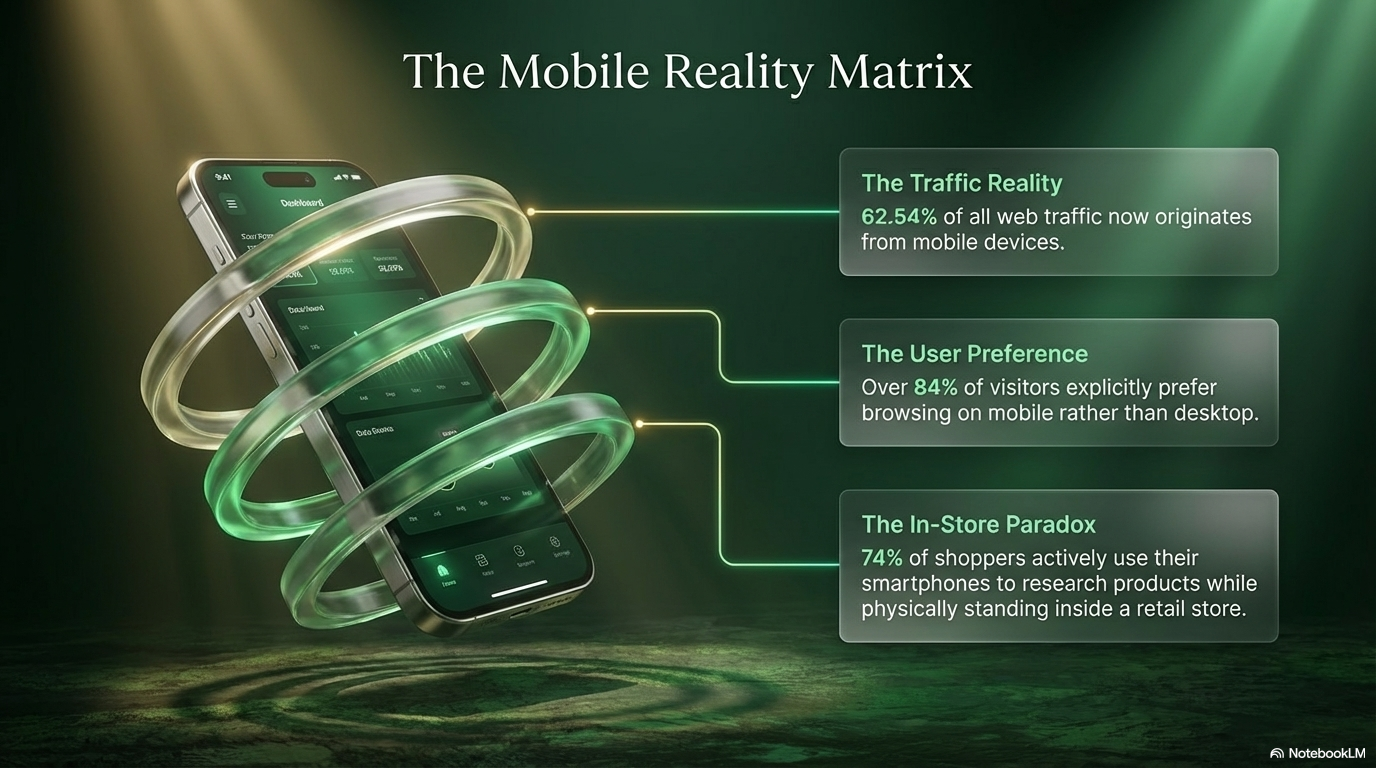 Mobile Reality Matrix — 62.5% of traffic is mobile