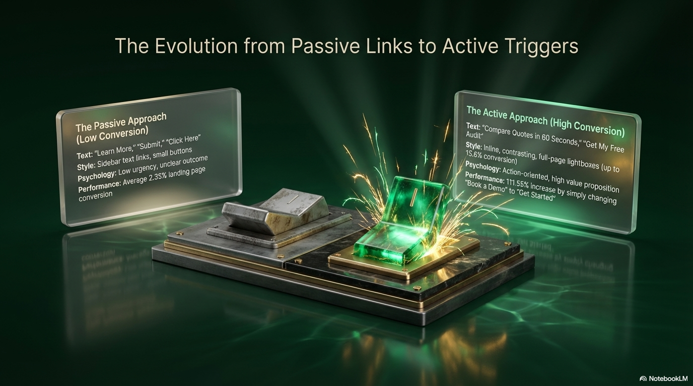 Passive links vs active triggers — 111% increase from button text change